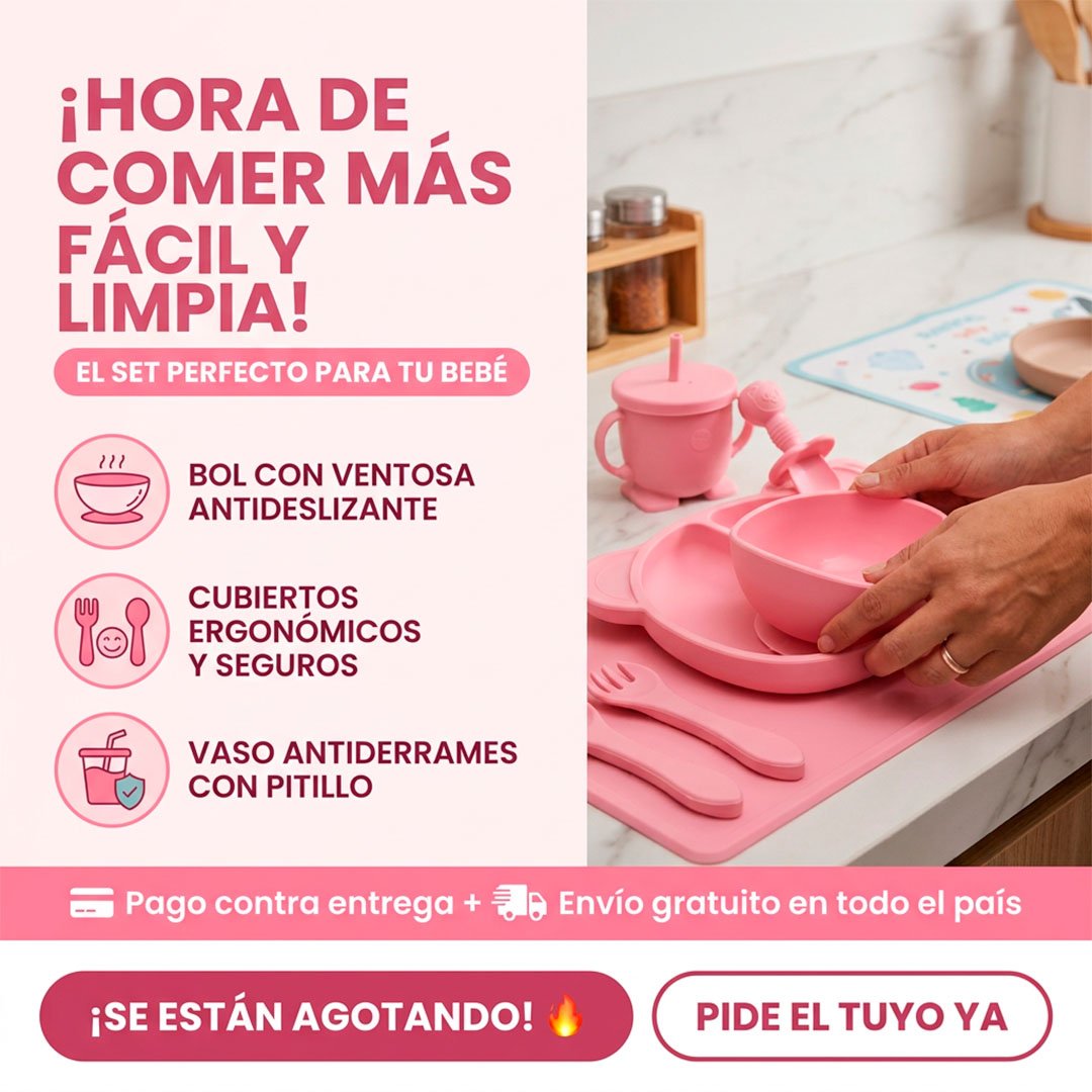 Kit Bebés Premium — plato dividido con ventosa